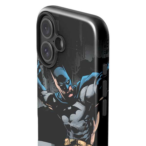 DC Comics Batman Throwing Batarang Jim Lee Art iPhone 16 Impact Case