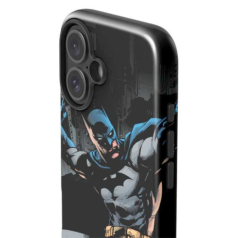 DC Comics Batman Throwing Batarang Jim Lee Art iPhone 16 Plus Impact Case