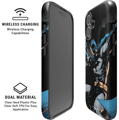 DC Comics Batman Throwing Batarang Jim Lee Art iPhone 16 Plus Magsafe Impact Case