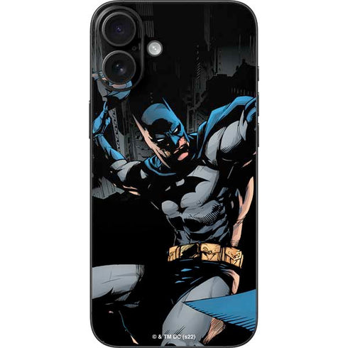 DC Comics Batman Throwing Batarang Jim Lee Art iPhone 16 Plus Skin