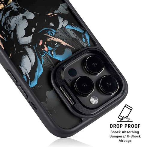 DC Comics Batman Throwing Batarang Jim Lee Art iPhone 16 Pro Kickstand Case