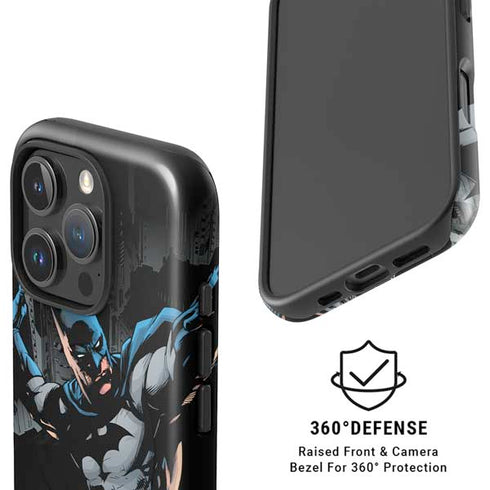 DC Comics Batman Throwing Batarang Jim Lee Art iPhone 16 Pro Magsafe Impact Case