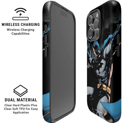 DC Comics Batman Throwing Batarang Jim Lee Art iPhone 16 Pro Magsafe Impact Case