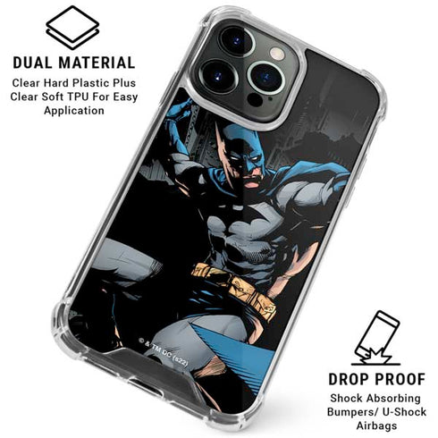 DC Comics Batman Throwing Batarang Jim Lee Art iPhone 16 Pro Max Clear Case