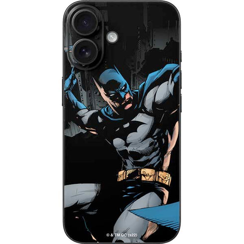 DC Comics Batman Throwing Batarang Jim Lee Art iPhone 16 Skin