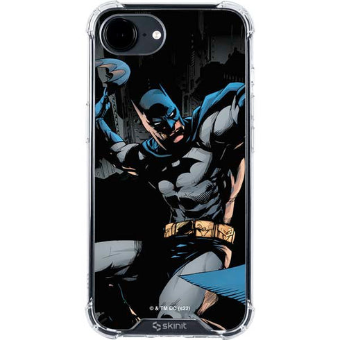 DC Comics Batman Throwing Batarang Jim Lee Art iPhone 16e Clear Case