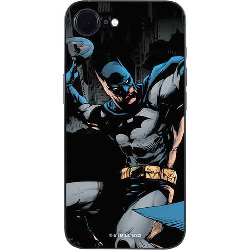 DC Comics Batman Throwing Batarang Jim Lee Art iPhone 16e Skin