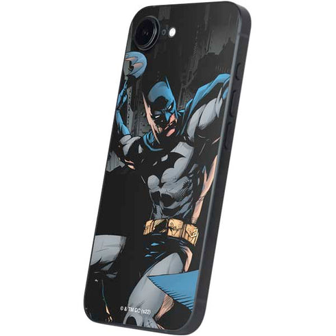 DC Comics Batman Throwing Batarang Jim Lee Art iPhone 16e Skin
