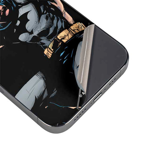 DC Comics Batman Throwing Batarang Jim Lee Art iPhone 16e Skin