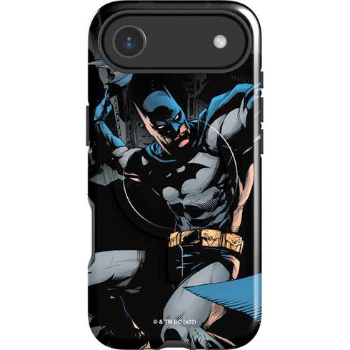 DC Comics Batman Throwing Batarang Jim Lee Art iPhone 17 Air Magsafe Impact Case