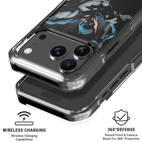 DC Comics Batman Throwing Batarang Jim Lee Art iPhone 18 Pro Clear Case