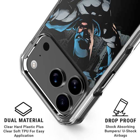 DC Comics Batman Throwing Batarang Jim Lee Art iPhone 18 Pro Clear Case
