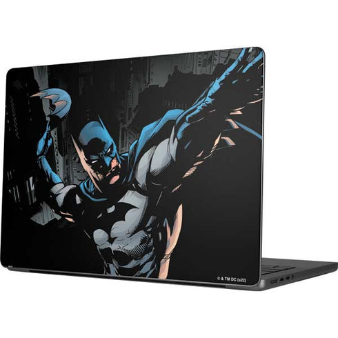 DC Comics Batman Throwing Batarang Jim Lee Art Apple MacBook Pro 14-inch Skin