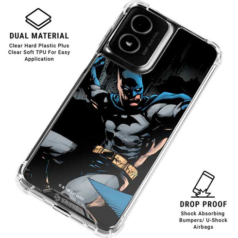 DC Comics Batman Throwing Batarang Jim Lee Art Moto G Power 5G (2024) Clear Case