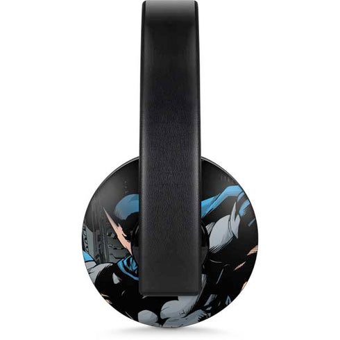 DC Comics Batman Throwing Batarang Jim Lee Art PlayStation 4 Gold Wireless Headset Skin