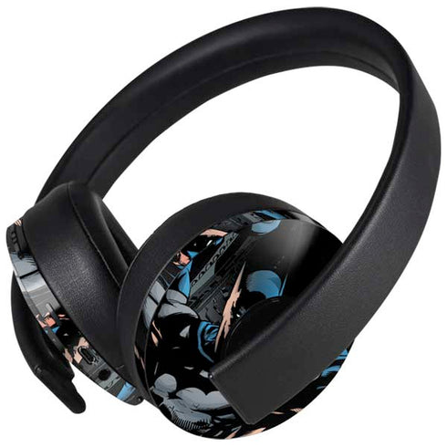 DC Comics Batman Throwing Batarang Jim Lee Art PlayStation 4 Gold Wireless Headset Skin