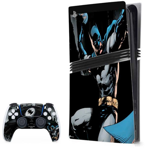 DC Comics Batman Throwing Batarang Jim Lee Art PS5 Pro Bundle Skin