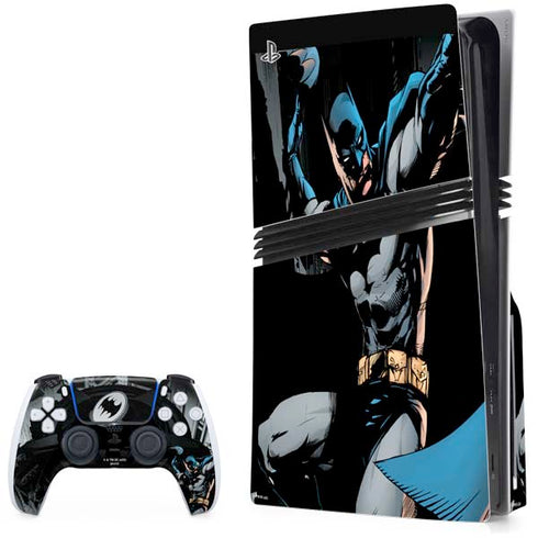 DC Comics Batman Throwing Batarang Jim Lee Art PS5 Pro Disk Bundle Skin