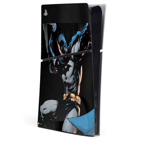 DC Comics Batman Throwing Batarang Jim Lee Art PS5 Slim Digital Edition Console Skin