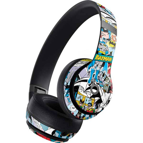 DC Comics Batman Vintage Pose Collage Art Beats Solo 4 Wireless Headphones Skin