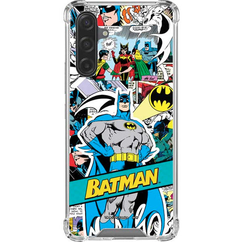 DC Comics Batman Vintage Pose Collage Art Galaxy A17 Clear Case