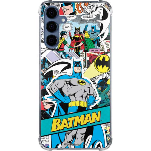 DC Comics Batman Vintage Pose Collage Art Galaxy A35 5G Clear Case