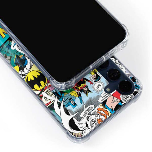 DC Comics Batman Vintage Pose Collage Art Galaxy A35 5G Clear Case