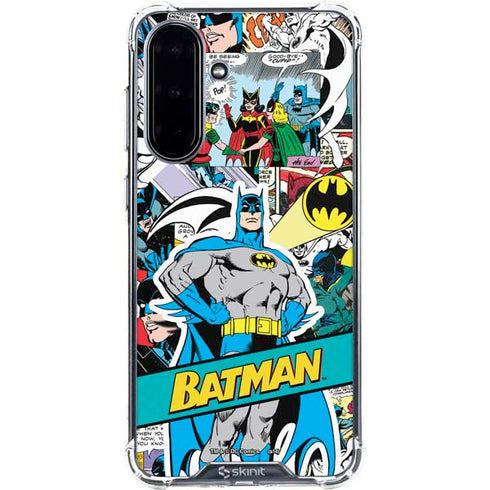 DC Comics Batman Vintage Pose Collage Art Galaxy A36 5G Clear Case