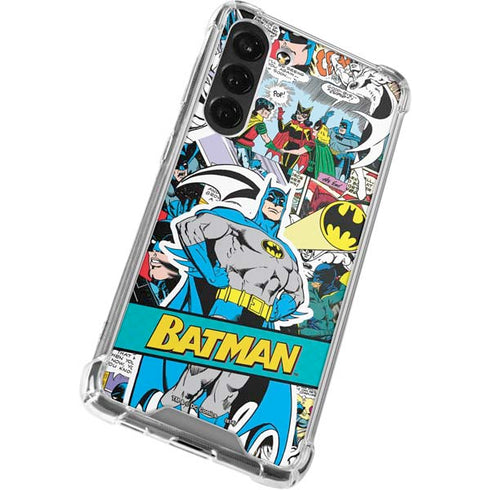 DC Comics Batman Vintage Pose Collage Art Galaxy S24 FE Clear Case