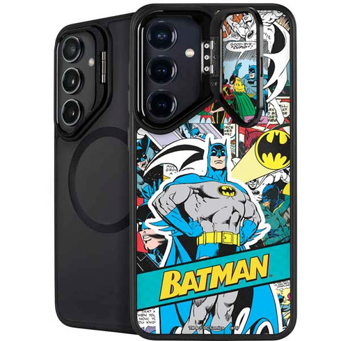 DC Comics Batman Vintage Pose Collage Art Galaxy S24 FE Kickstand Case