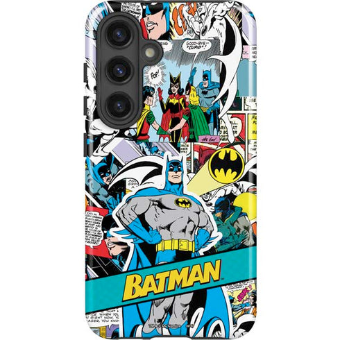 DC Comics Batman Vintage Pose Collage Art Galaxy S25 Impact Case