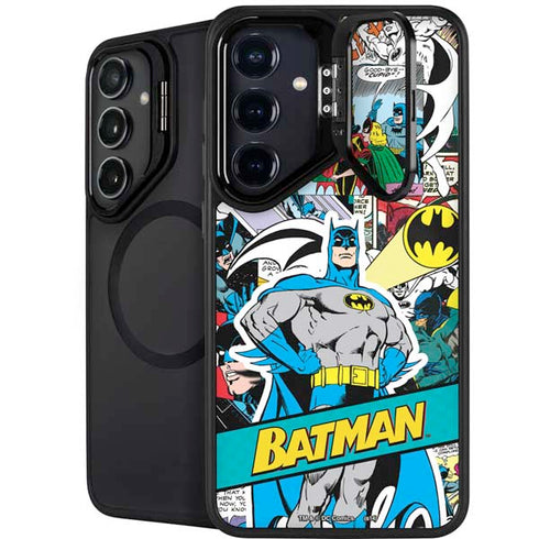 DC Comics Batman Vintage Pose Collage Art Galaxy S25 Kickstand Case