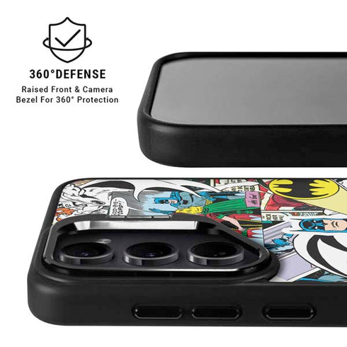 DC Comics Batman Vintage Pose Collage Art Galaxy S25 Kickstand Case