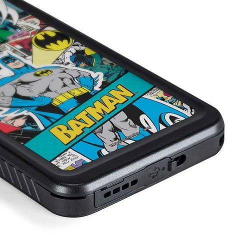 DC Comics Batman Vintage Pose Collage Art Galaxy S24 Plus Waterproof Case