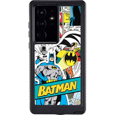 DC Comics Batman Vintage Pose Collage Art Galaxy S24 Ultra Waterproof Case
