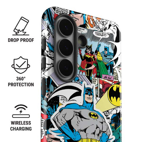 DC Comics Batman Vintage Pose Collage Art Galaxy S26 Plus Impact Case