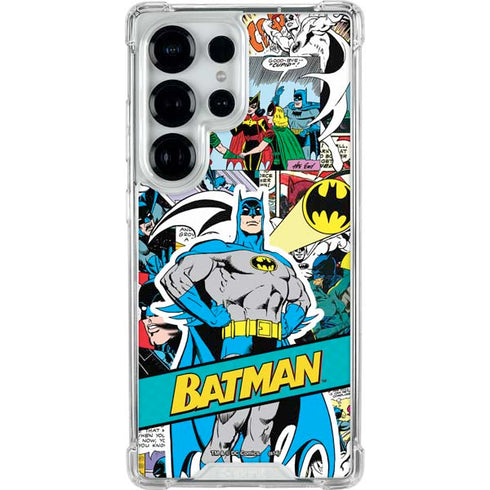 DC Comics Batman Vintage Pose Collage Art Galaxy S26 Ultra Clear Case