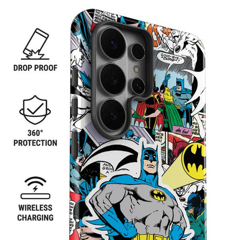 DC Comics Batman Vintage Pose Collage Art Galaxy S26 Ultra Impact Case
