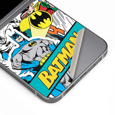 DC Comics Batman Vintage Pose Collage Art Galaxy Z Flip6 Skin