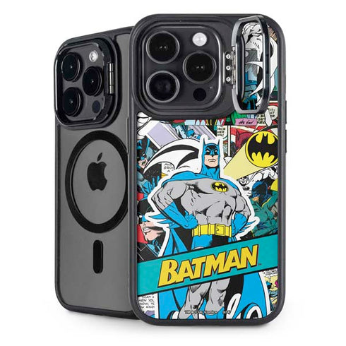 DC Comics Batman Vintage Pose Collage Art iPhone 14 Pro Kickstand Case