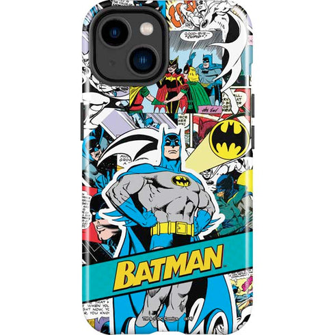 DC Comics Batman Vintage Pose Collage Art iPhone 15 Impact Case