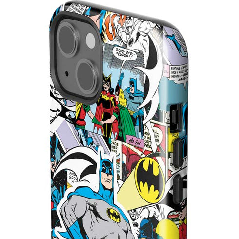 DC Comics Batman Vintage Pose Collage Art iPhone 15 Impact Case