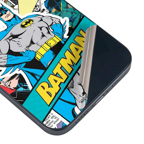 DC Comics Batman Vintage Pose Collage Art iPhone 15 Skin