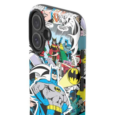 DC Comics Batman Vintage Pose Collage Art iPhone 16 Impact Case