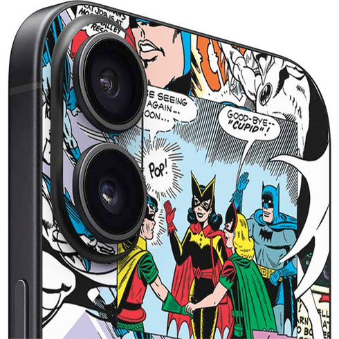 DC Comics Batman Vintage Pose Collage Art iPhone 16 Plus Skin