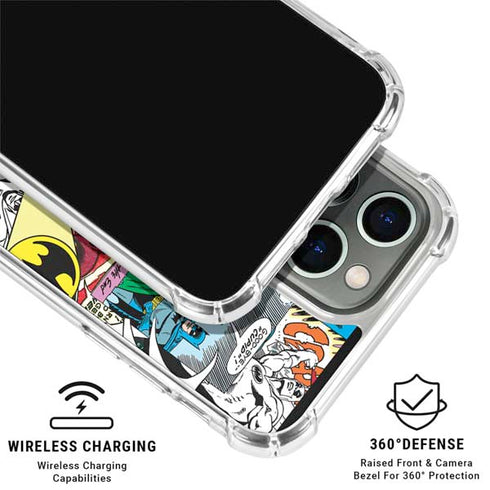 DC Comics Batman Vintage Pose Collage Art iPhone 16 Pro Clear Case