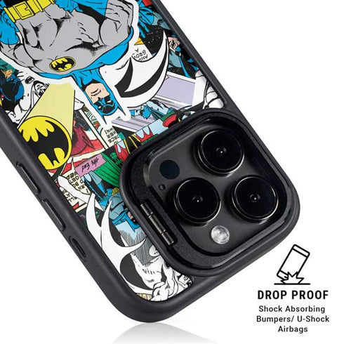 DC Comics Batman Vintage Pose Collage Art iPhone 16 Pro Kickstand Case