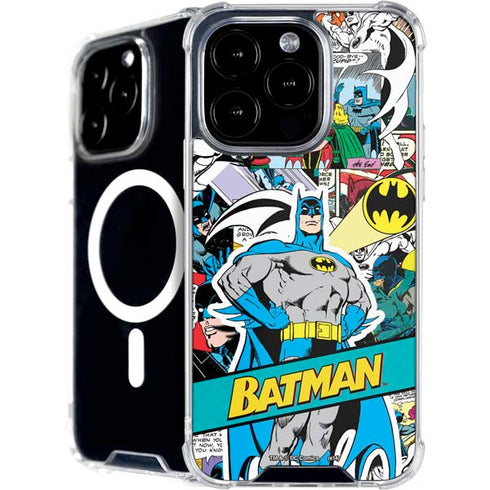 DC Comics Batman Vintage Pose Collage Art iPhone 16 Pro MagSafe Case