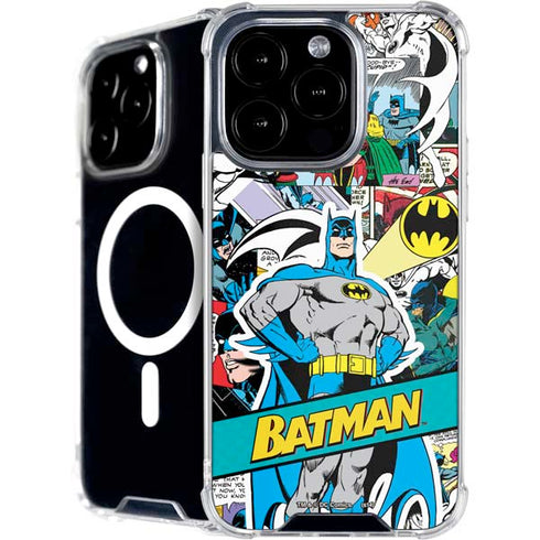 DC Comics Batman Vintage Pose Collage Art iPhone 16 Pro Max MagSafe Case