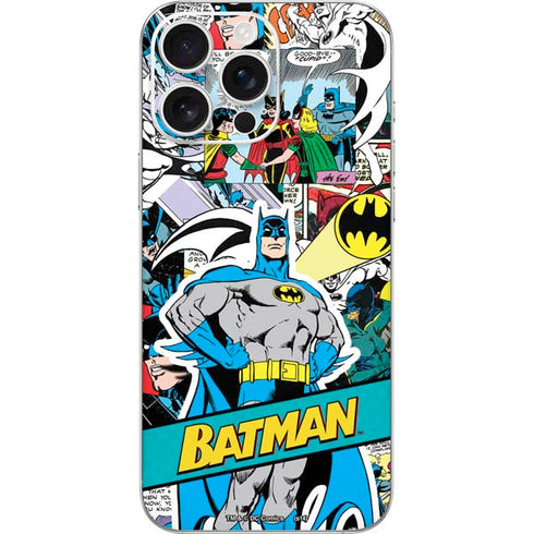 DC Comics Batman Vintage Pose Collage Art iPhone 16 Pro Max Skin
